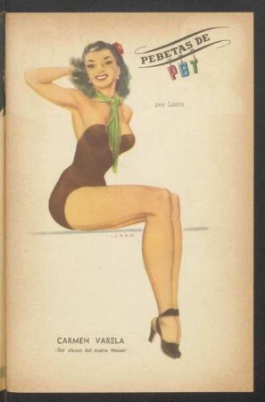 Carmen Varela (del elenco del Teatro Maipo) - [Caricatura]