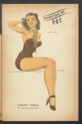 Carmen Varela (del elenco del Teatro Maipo) - [Caricatura]