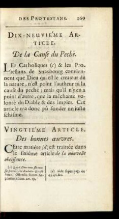 Vingtiéme Article. Des bonnes oeuvres.
