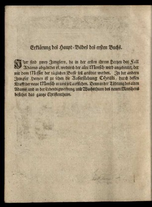 Erklärung des Haupt-Bildes des ersten Buchs