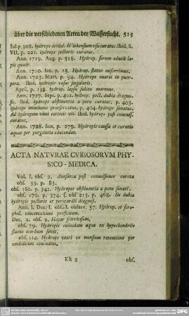 Acta Naturae Curiosorum Physico-Medica