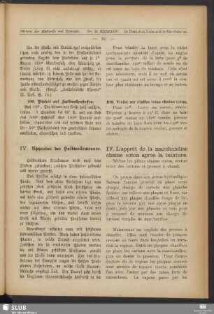 IV. Appretur der Halbwollenwaare