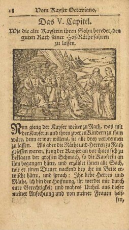 Das V. Capitel. Wie die alte Kayserin ihren Sohn beredet, ...