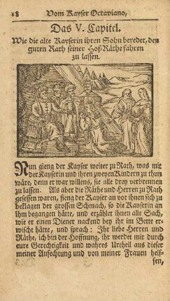Das V. Capitel. Wie die alte Kayserin ihren Sohn beredet, ...