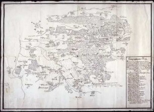 Herrschaft Schemmerberg Maßstab ca. 1 : 50000 handgez.