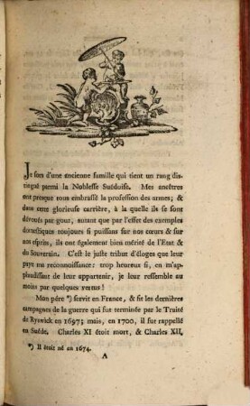 Mémoires d'un Gentilhomme Suédois : écrits par lui même dans sa retraite, L'Année 1784