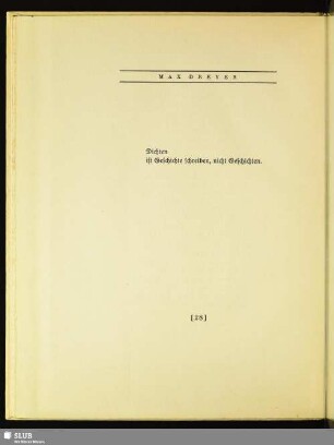 Max Dreyer: [Dichten...]