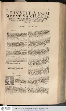 De Ivstitia comutativa circa Bona corporis, personarum qve nobis coniunctarum, Tractatus Tertius
