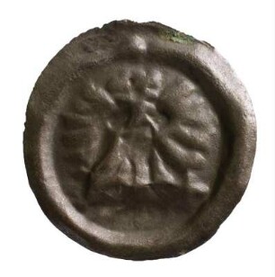 Münze, Hohlpfennig, Anfang 14.Jh.