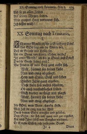 XX. Sonntag nach Trinitatis. - XXVII. Sonntag nach Trinitatis.