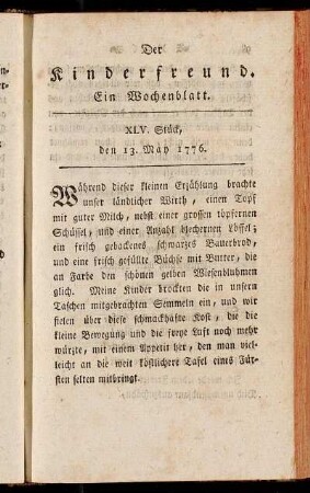 XLV. Stück, den 13. May 1776