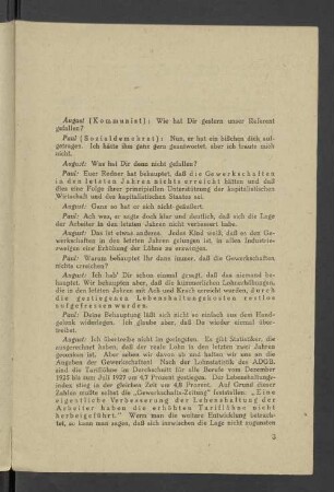[Ein Gespräch zwischen einem sozialdemokratischen und einem kommunistischen Arbeiter]