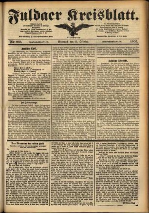 Ausgabe vom Mittwoch, den 11. Oktober 1905.
