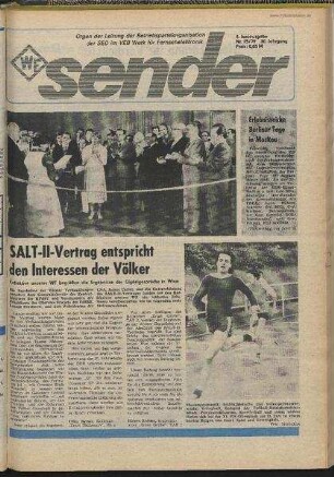 Betriebszeitung 'WF-Sender', Nr.25/1979 (4. Juniausgabe 1979)