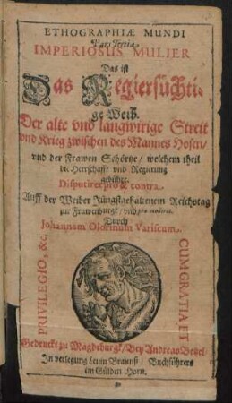 3: Imperiosus Mulier Das ist Das Regiersüchtige Weib