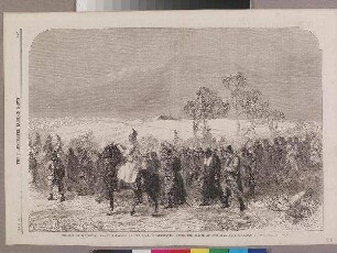 Dänische Gefangene auf der Straße nach Rendsburg (Februar 1864)