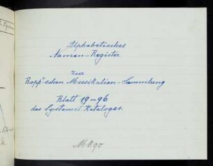 Alphabetisches Namen-Register