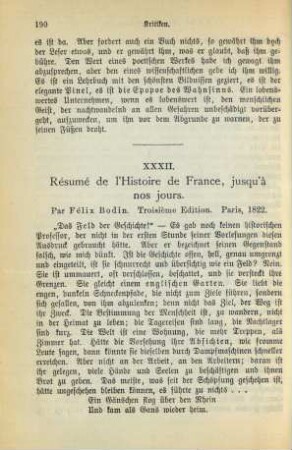 XXXII. Résumé de l'Histoire de France, jusqu'à nos jours