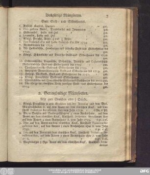 2. Geringhaltige Münzsorten.