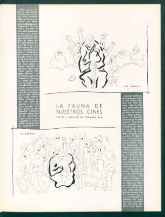 La fauna de nuestros cine - Texto y dibujo de Eduardo Ken