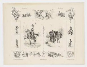 Kavalleristen und Soldaten, Blatt 46 der Folge "Gutes und Böses"