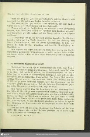 5. Die bekennende Abendmahlsgemeinde