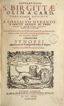Revelationes S. Birgittae olim a card