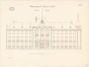 Oberlandesgericht, Kiel: Vorderansicht 1:100