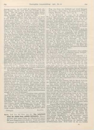 609-613 [Rezension] Goltz, Ed. Frhr. von der, Eine textkritische Arbeit des zehnten bezw. sechsten Jahrhunderts. Herausgegeben nach einem Codex des Athosklosters Lawra