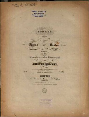 Sonate : pour piano et violon ; op. 16