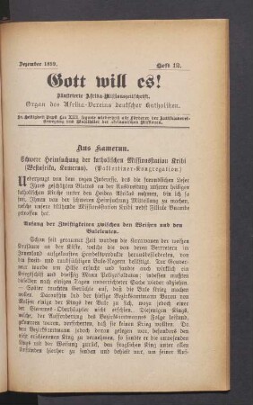 Heft 12. Dezember 1899