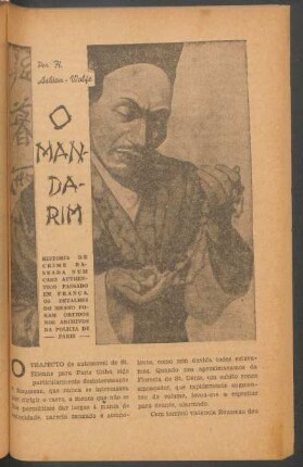 O mandarim : Historia de crime baseada num caso authentico passado em França. Os detalhes do mesmo foram obtidos nos archivos da policia de Paris. [Uma novella completa]