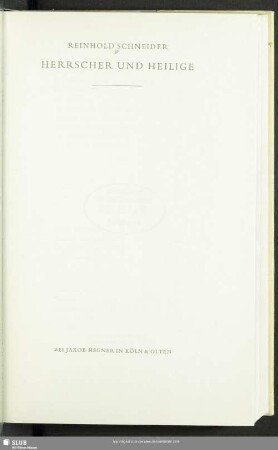 Herrscher und Heilige