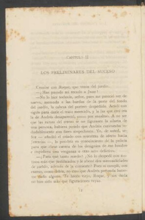 Capítulo II - Los preliminares del suceso