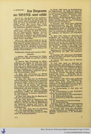 Das Programm der NSDAP. wird erfüllt.