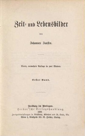 Zeit- und Lebensbilder, 1