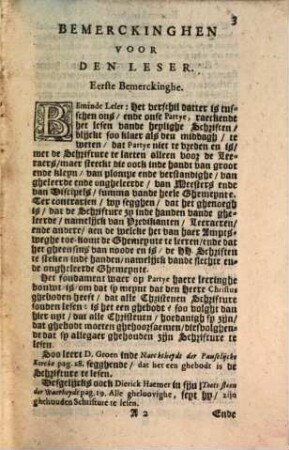 Schriftmaetighe handelinghe van het lesen der heylighen Schrifture : In de moeders tale ; Item een send-brief aen Johannes Schuler ... over een seker schrift ... teghen de Reliquien, processien, pelgrimagien etc.