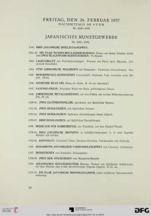 Japanisches Kunstgewerbe (Nr. 1240-1678)