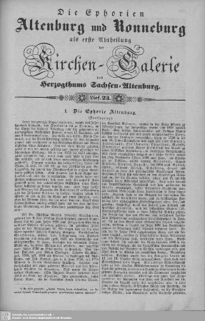I. Die Ephorie Altenburg (Fortsetzung), Wolperndorf : 23. Lieferung