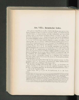 Abt. VIIIa. Botanischer Index.
