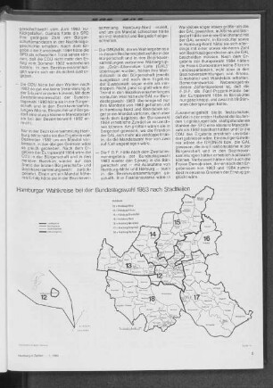Hamburger Wahlkreise bei der Bundestagswahl 1983 nach Stadtteilen