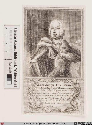Bildnis Alexander Ferdinand Thurn u. Taxis, 3. Fürst von