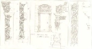 Lange, Ludwig; Lange - Archiv: VI.1 Renaissance in Italien (vorw. Details) - u. a. Portal auf dem Platz S. Matteo in Genua (Ansicht, Details)