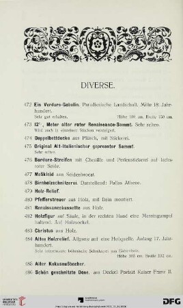 Diverse (Nr. 472-553)