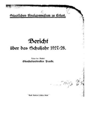 1927/28: Bericht ... - 1927/28