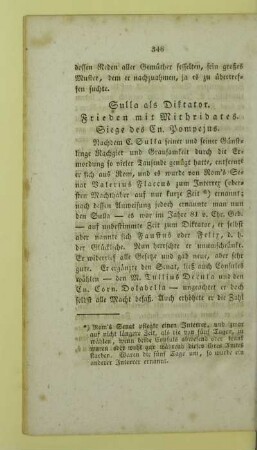 Sulla als Diktator. Frieden mit Mithridates. Siege des Cn. Pompejus