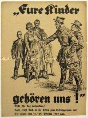 Aufruf des Reichsausschusses für das Deutsche Volksbegehren zur Teilnahme am Volksbegehren gegen den Young-Plan 1929