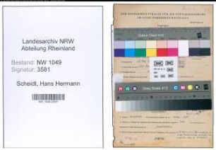 Entnazifizierung Hans Hermann Scheidt , geb. 27.05.1915 (Stadtinspektor)