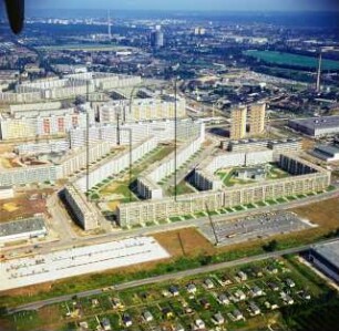 Neubaugebiet in Dresden-Prohlis : Blickrichtung Nordwesten