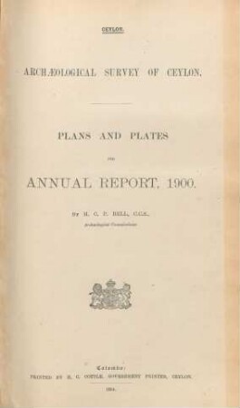 1900: Annual report / Plans and plates